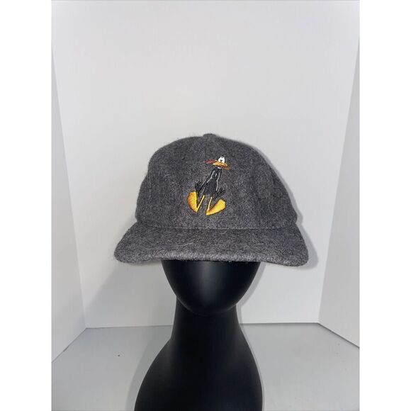 Vintage‎ 1991 Looney Tunes Daffy Duck Gray Wool Snapback Acme Clothing EUC - Picture 1 of 6